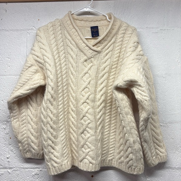 Paul James Made in England Wool Cable-knit Sweater size small - Picture 1 of 6